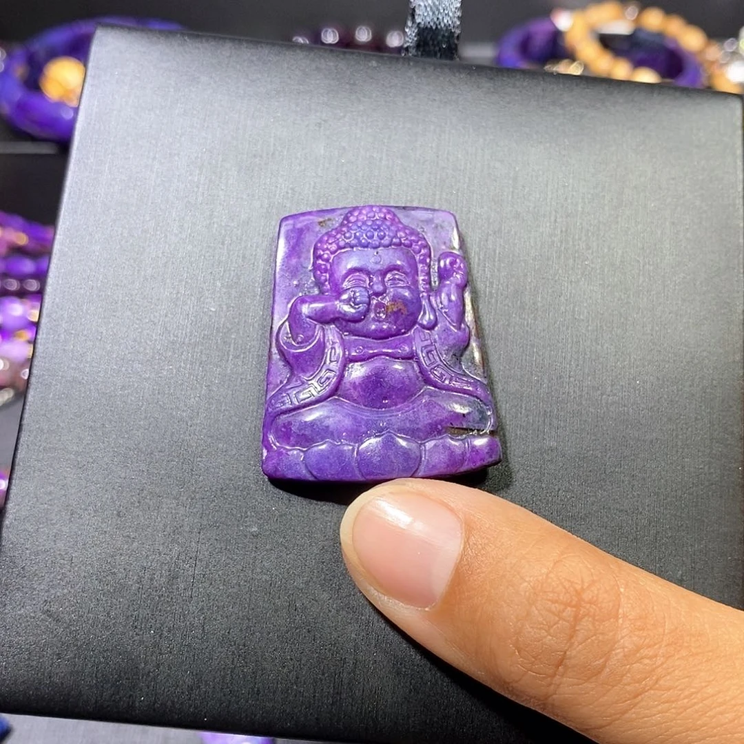 苏纪石（舒俱来）未镶嵌南非舒俱来皇家紫宝宝佛