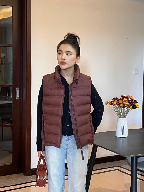 「ZJ」排骨短款棉服马甲