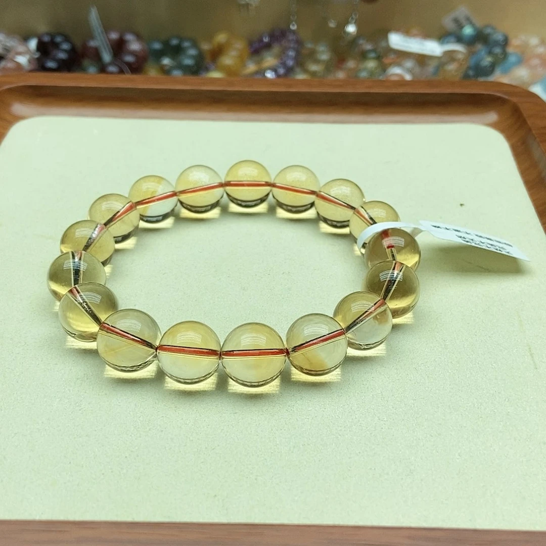 水晶手串未镶嵌用****8巴西黄