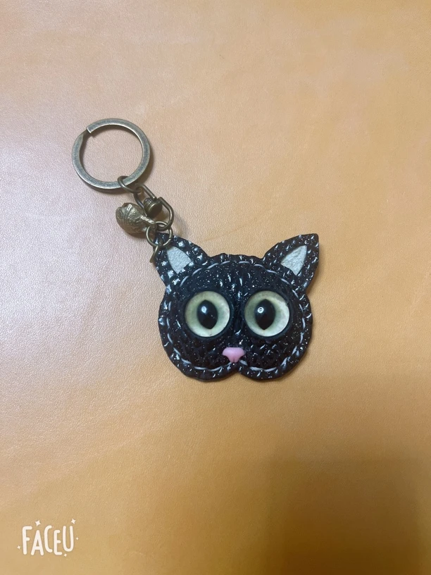 纯手工小猫牛皮皮铃铛