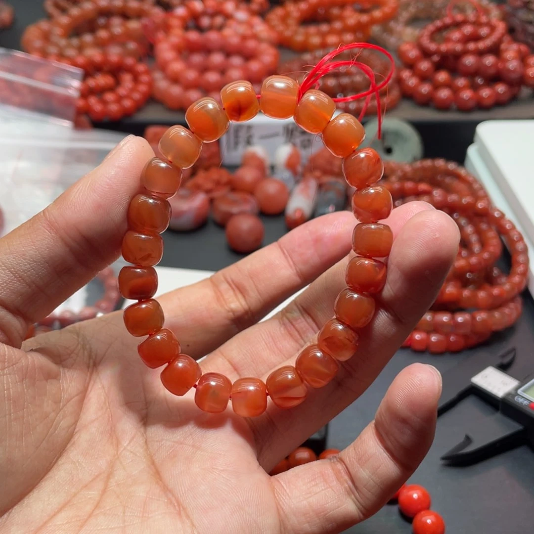 南红玛瑙手链未镶嵌