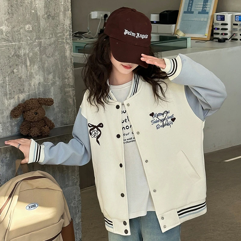 儿童棒球服2025春秋新款韩版洋气时髦休闲中大童短款百搭运动外套