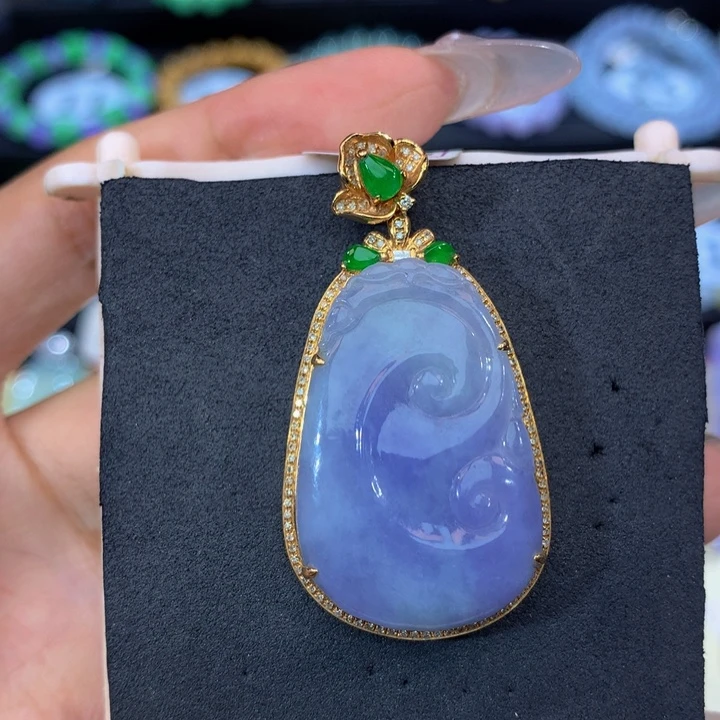 18K金镶嵌手链翡翠翡翠