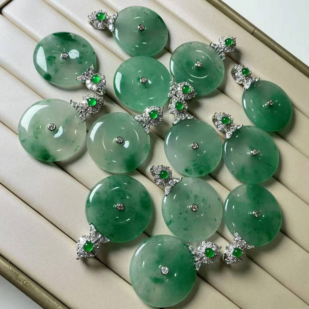 【逍遥】非洲翠平安扣吊坠*222/343/多样性发/1件