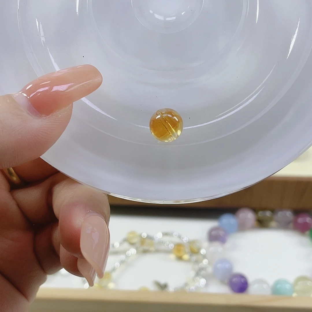 未镶嵌手绳水晶黄阿塞水晶单珠
