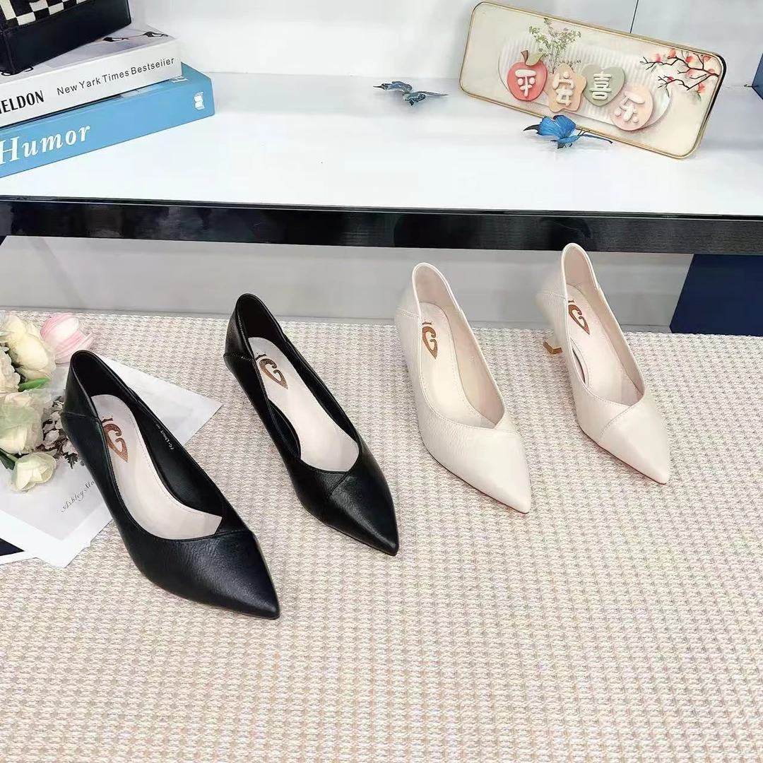 688-20 新款法式时尚气质细跟单鞋