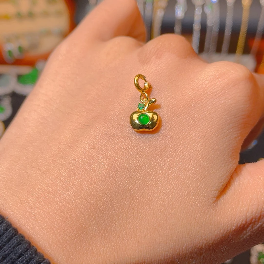 翡翠银S925镶嵌颈饰