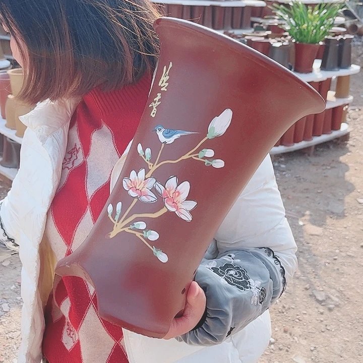 释***心宜兴紫砂精品花盆