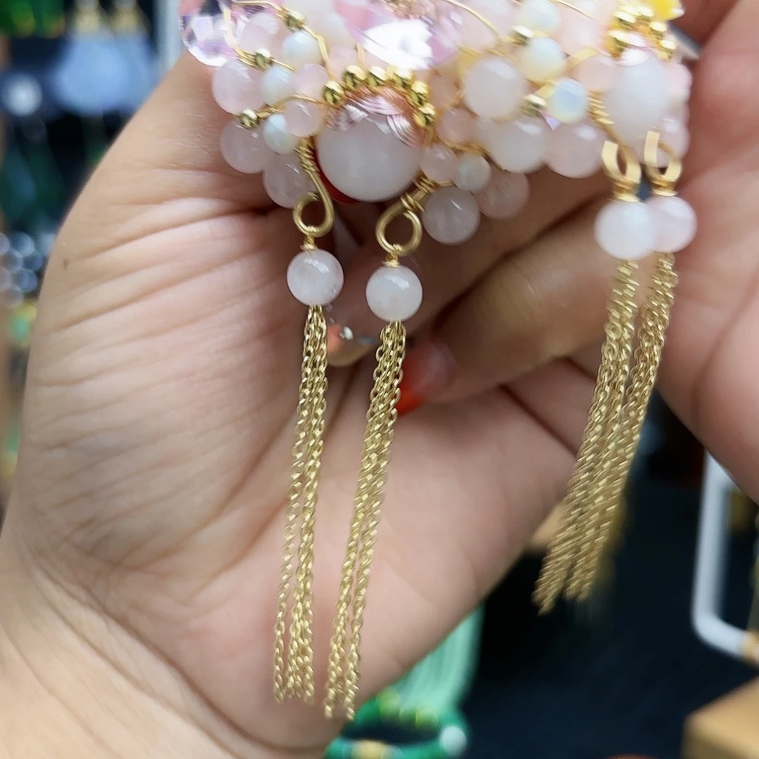 未镶嵌耳饰水晶耳坠