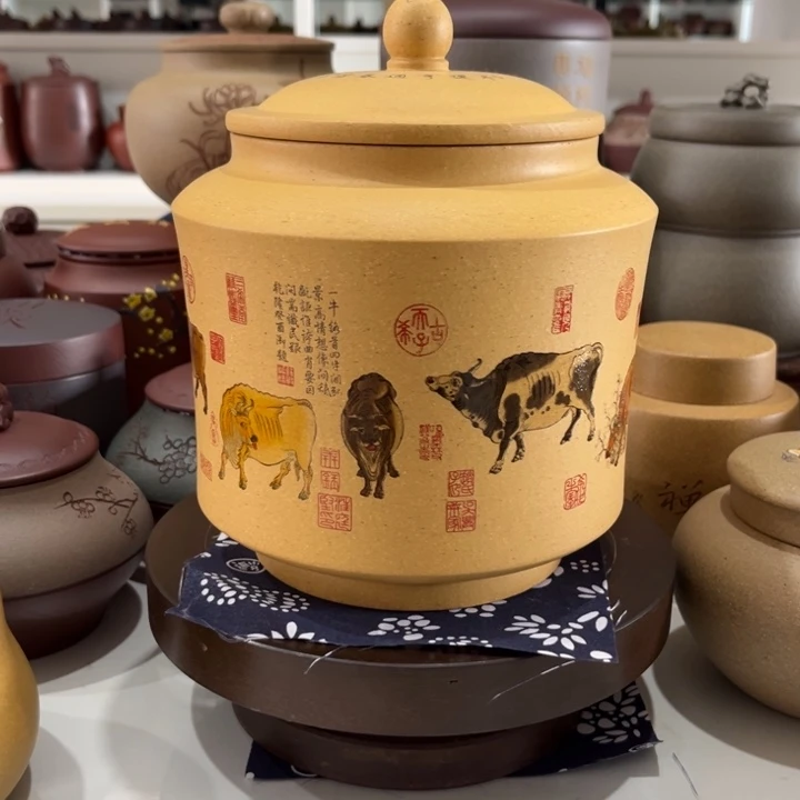 欧***店紫砂茶叶罐紫砂茶叶罐
