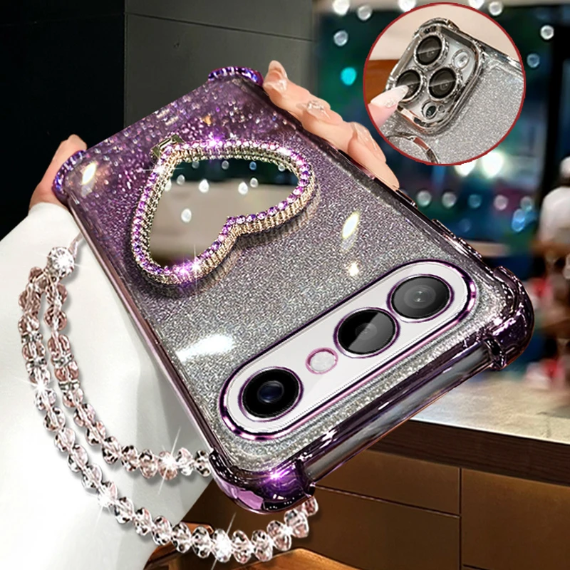 适用vivos50promini手机壳女网红新款V2527A镜头全包闪粉软壳防摔