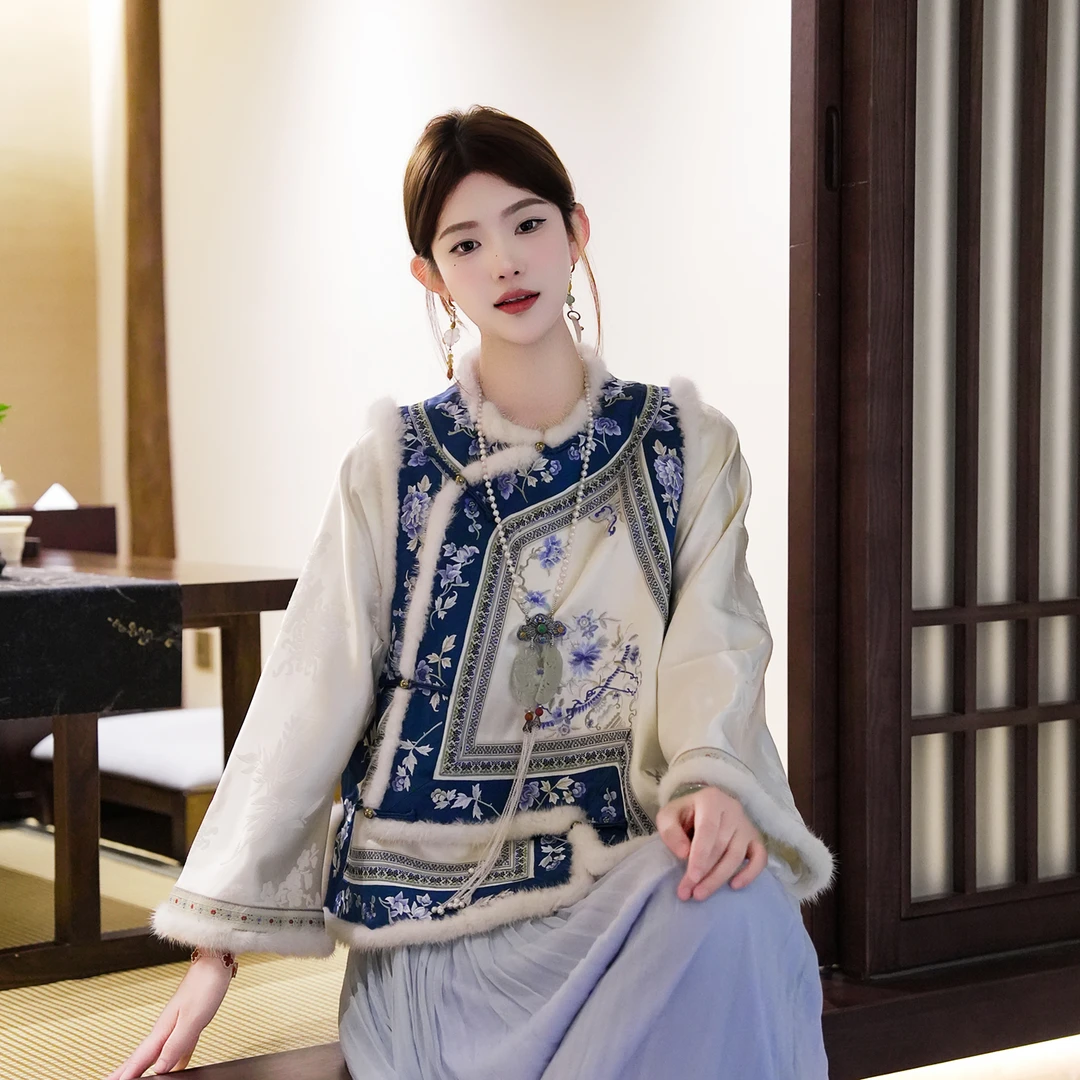 一枕槐安·【青花瓷】马甲新中式复古国风意境百搭时尚清雅网红马甲