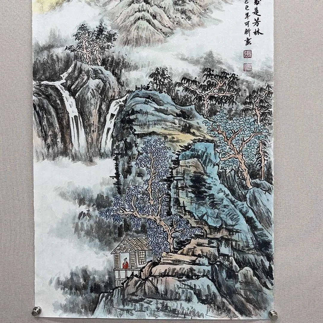 国画艺术家真人手绘