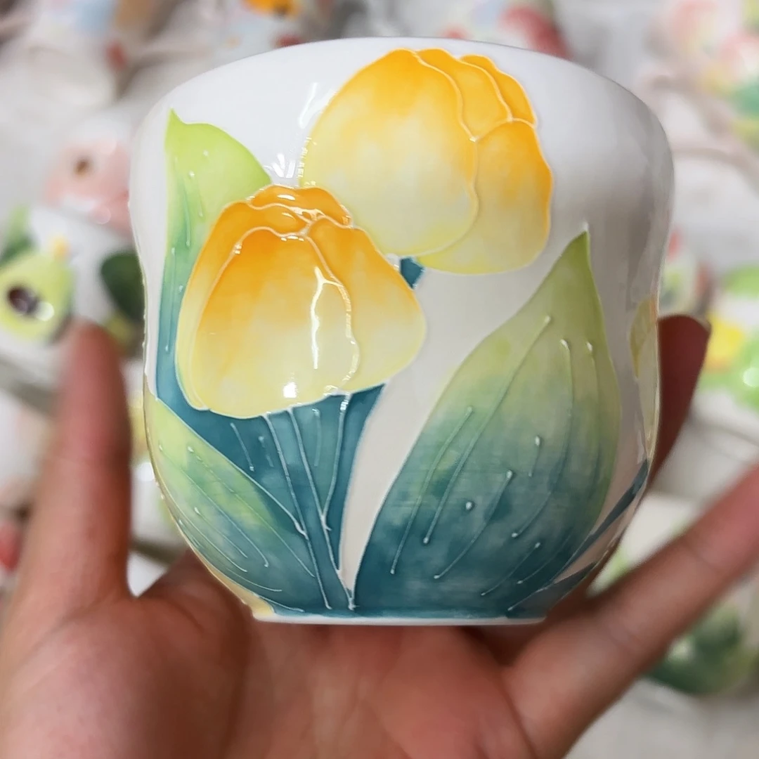 手绘创意高温釉下彩陶瓷