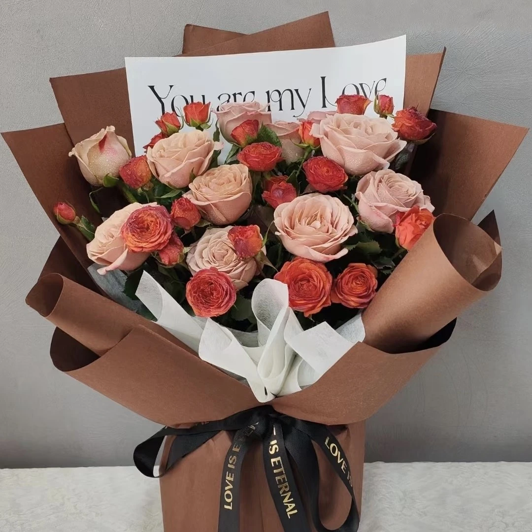 爱你不止一心一意~11朵卡布奇诺巧克力泡泡花束送女友闺蜜花店送花上门