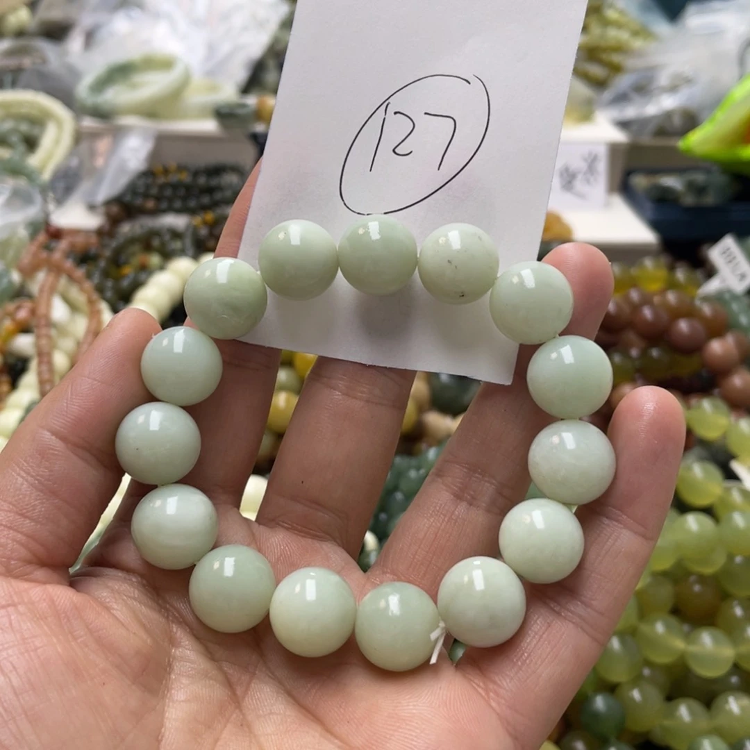 蛇纹石玉手链未镶嵌