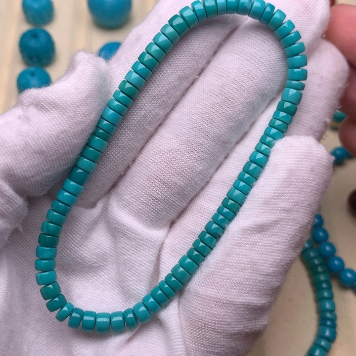 未镶嵌绿松石绿松石手串4.5