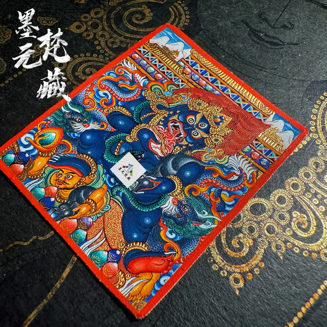 年终回馈75折扣【独家设计】神笔画师尕藏才让—纯手绘唐卡黑财神
