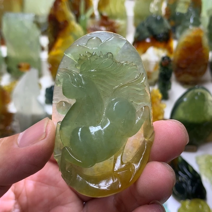 蛇纹石玉珠宝半成品未镶嵌