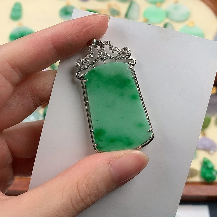 翡翠银S925镶嵌颈饰775335678888