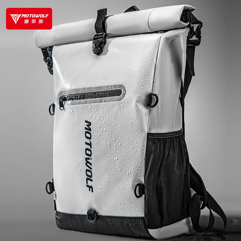 摩多狼摩托车头盔包骑士包长途摩旅袋机车防水双肩骑行背包大容量