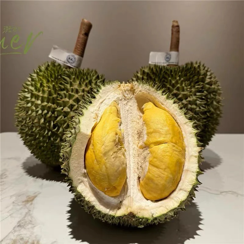 【高端稀缺品种】泰国长柄猫山王新鲜榴莲1颗3.5-6斤 果形如皮球核大猫山王泰国马来西亚