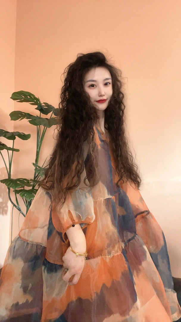 museguhui/木色古汇80309#印花休闲时尚百搭气质显瘦两件套连衣裙