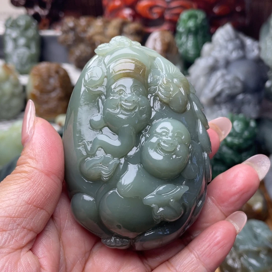 未镶嵌和田玉把件淡****笨