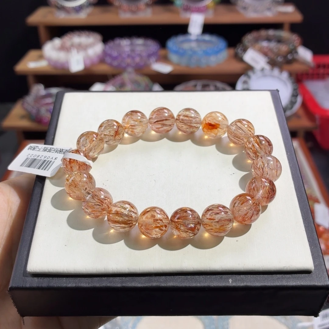 水晶手串未镶嵌黑金超七10+