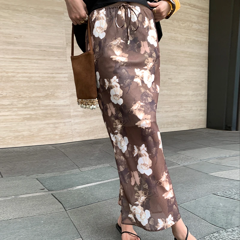 【巴黎旧梦】RARE ZZ 度假系列设计感垂顺时髦复古斜裁半身裙