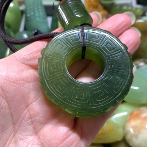 蛇纹石玉未镶嵌手把件