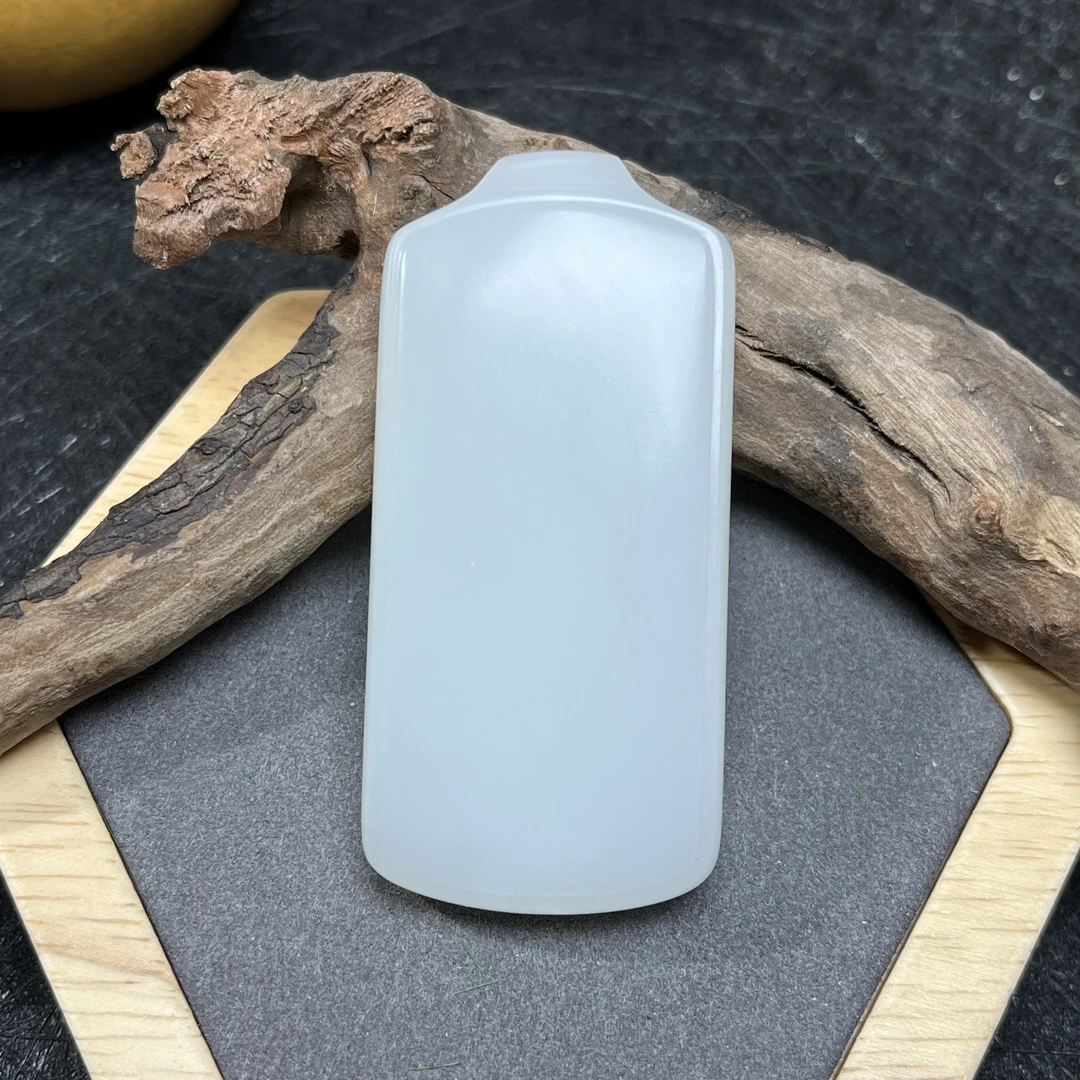 天然和田玉无事牌男士女士挂坠吊坠 时尚简约休闲百搭大气国风