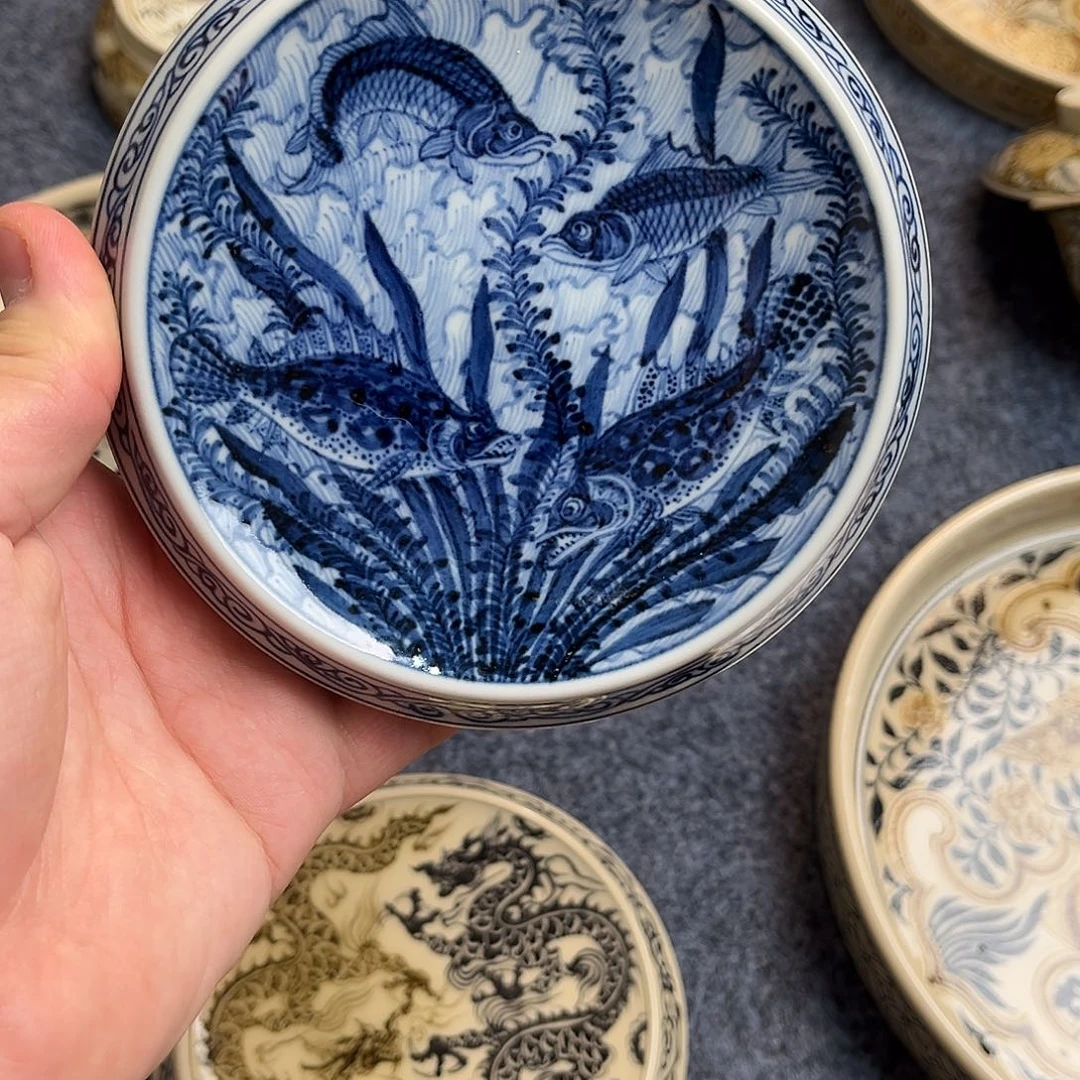 鱼藻纹海浪大盖置