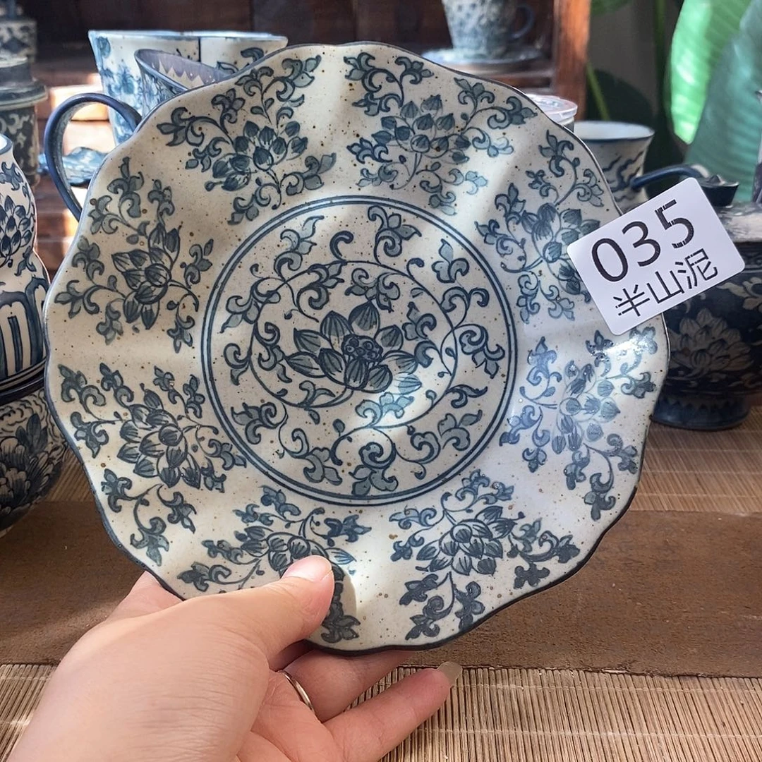 手工手绘青花高温陶瓷