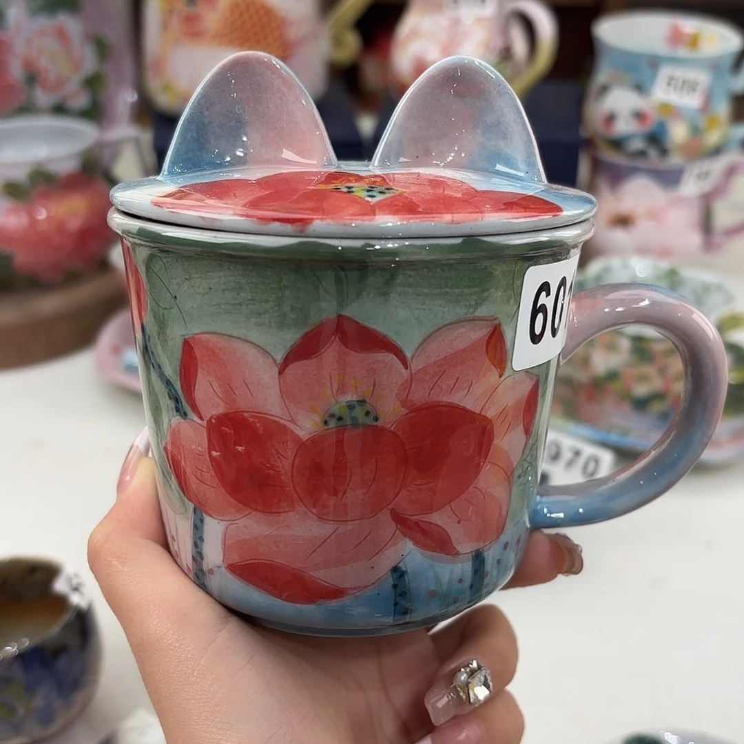 景德镇手绘高温釉下彩陶瓷茶具