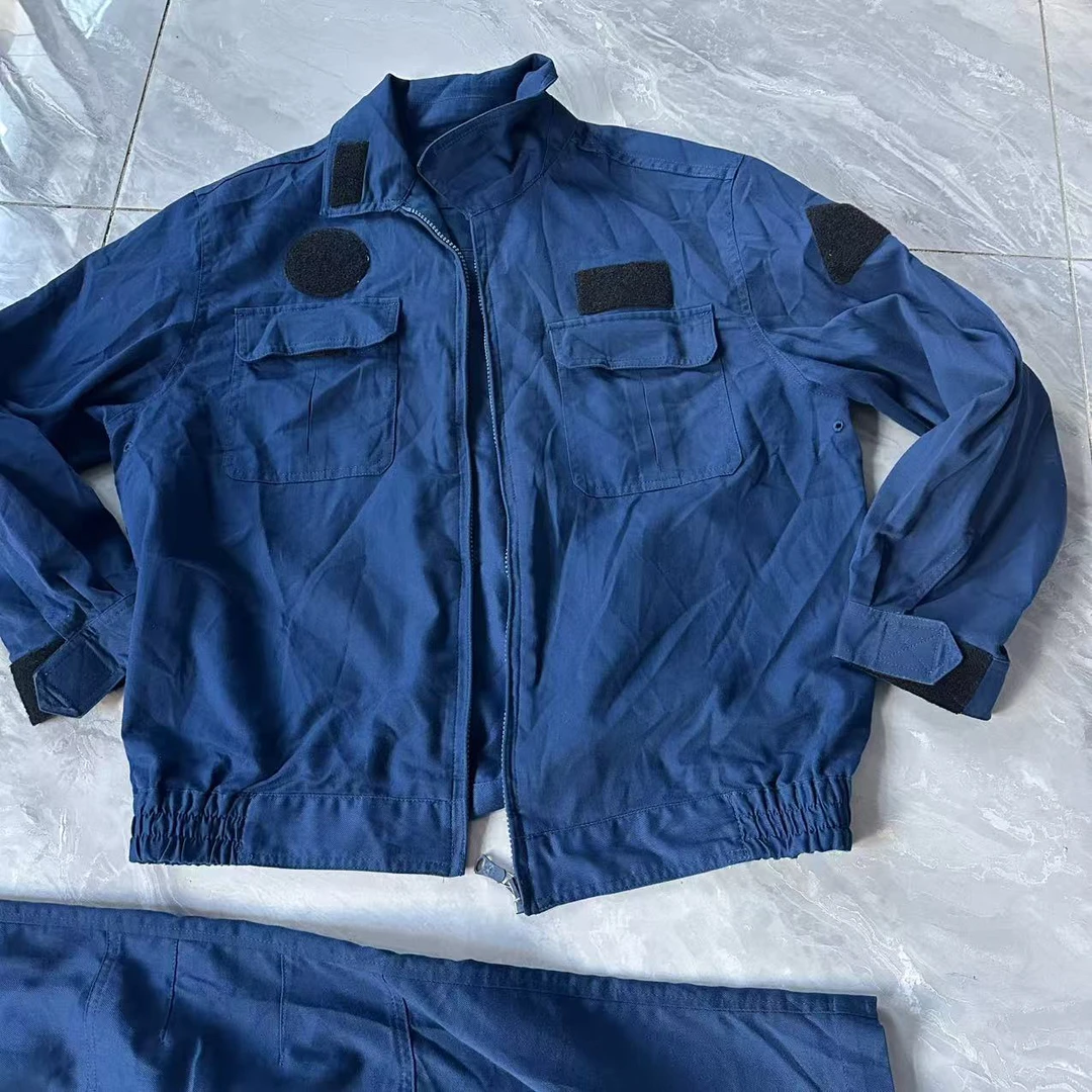 014夏款宝蓝色工作服（有瑕疵.脏点）