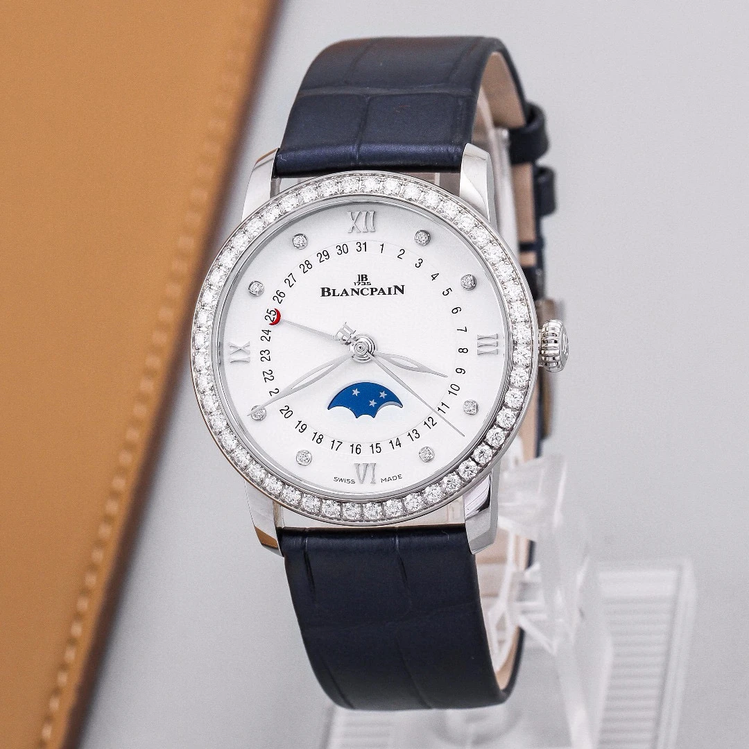 99新 Blancpain 麦麦推荐月亮美人6126-4628-55B女表33mm