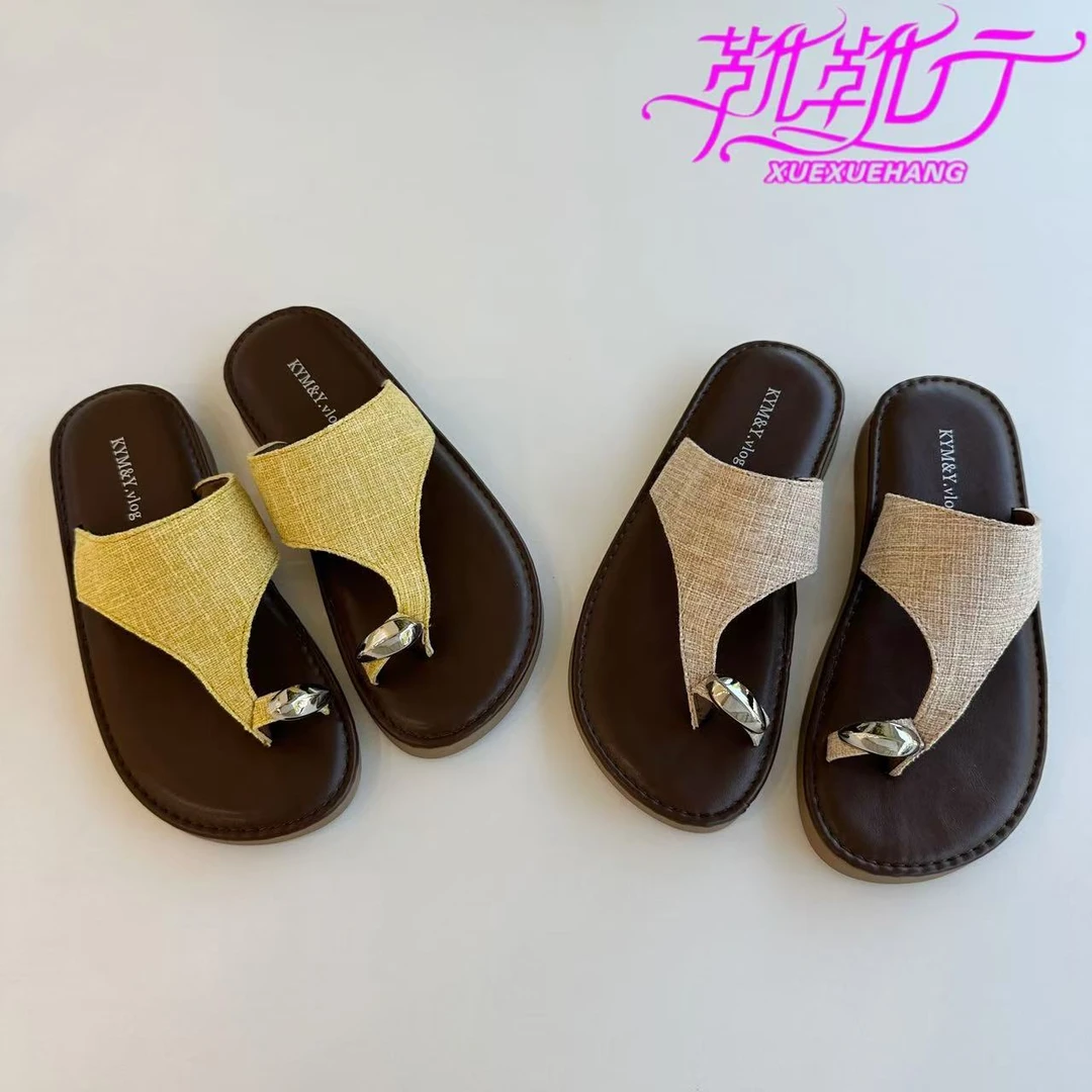 靴靴行 2025新款编织凉拖0688-11