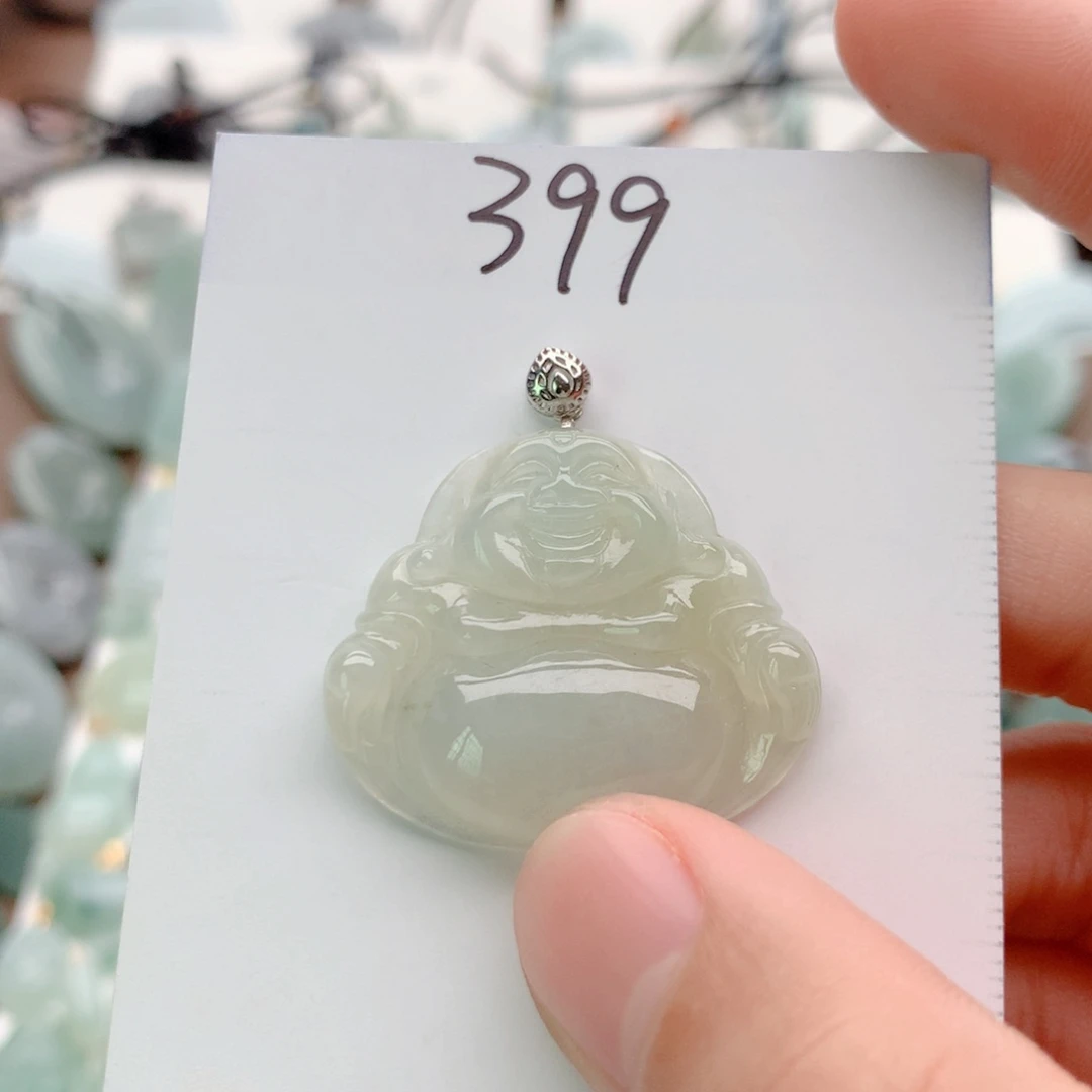 翡翠银S925镶嵌颈饰吊坠