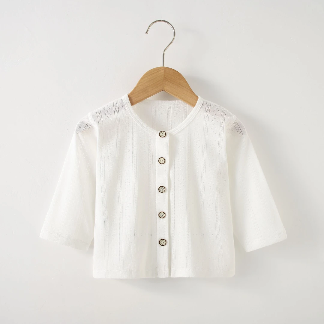 夏季新款宝宝洋气开衫婴儿长袖薄款外套儿童轻薄防晒男女宝宝上衣