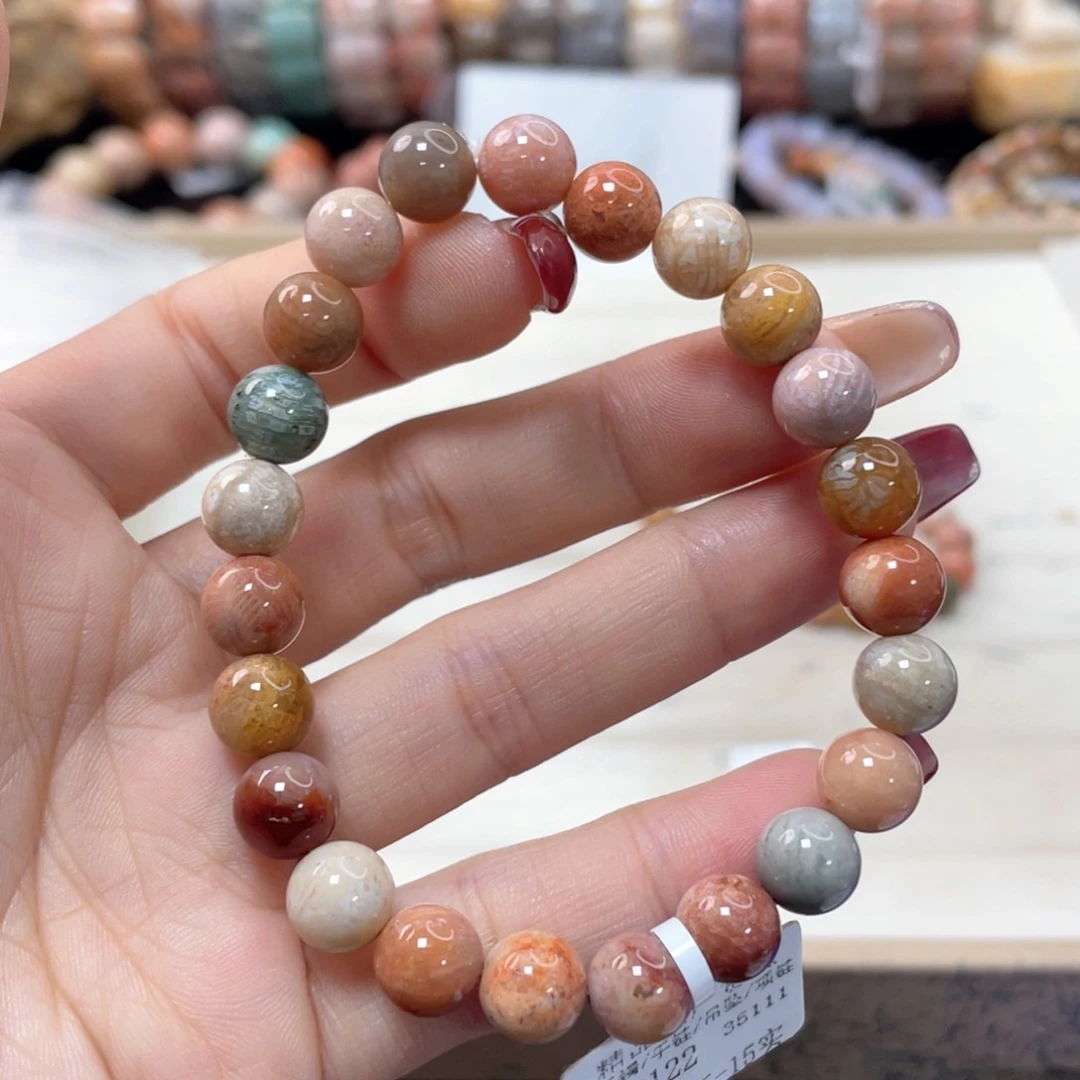 硅化珊瑚（珊瑚玉）手链未镶嵌3***?394