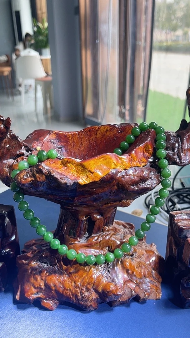 新疆和田玉碧玉项链