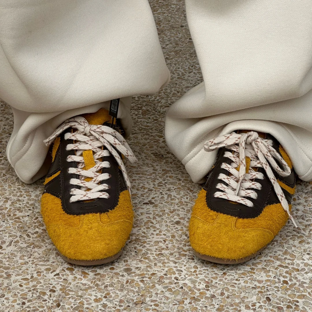 大小与【芒果】冬季新款时尚潮流花线鞋带拼色绑带休闲鞋76086