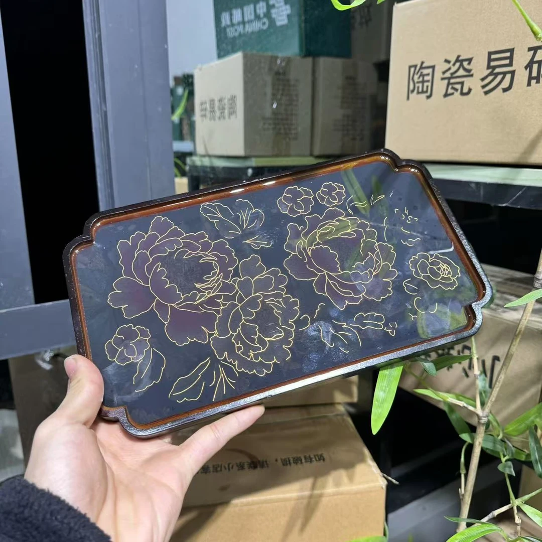 牡丹变色茶盘 4779