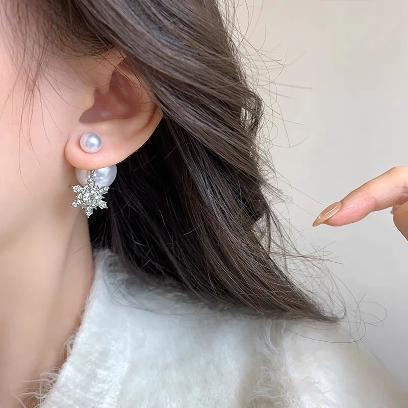 合金锆石耳饰 E21304 江生生 【星语】2种戴法耳环