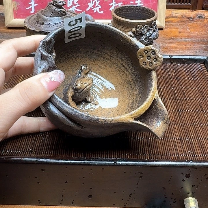 纯手工制作粗陶茶具煮****?