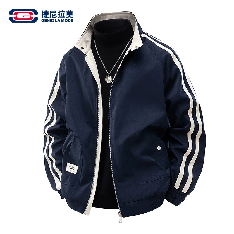 【敖瑞鹏代言】捷尼拉莫大码夹克男外套春秋新款休闲上衣男