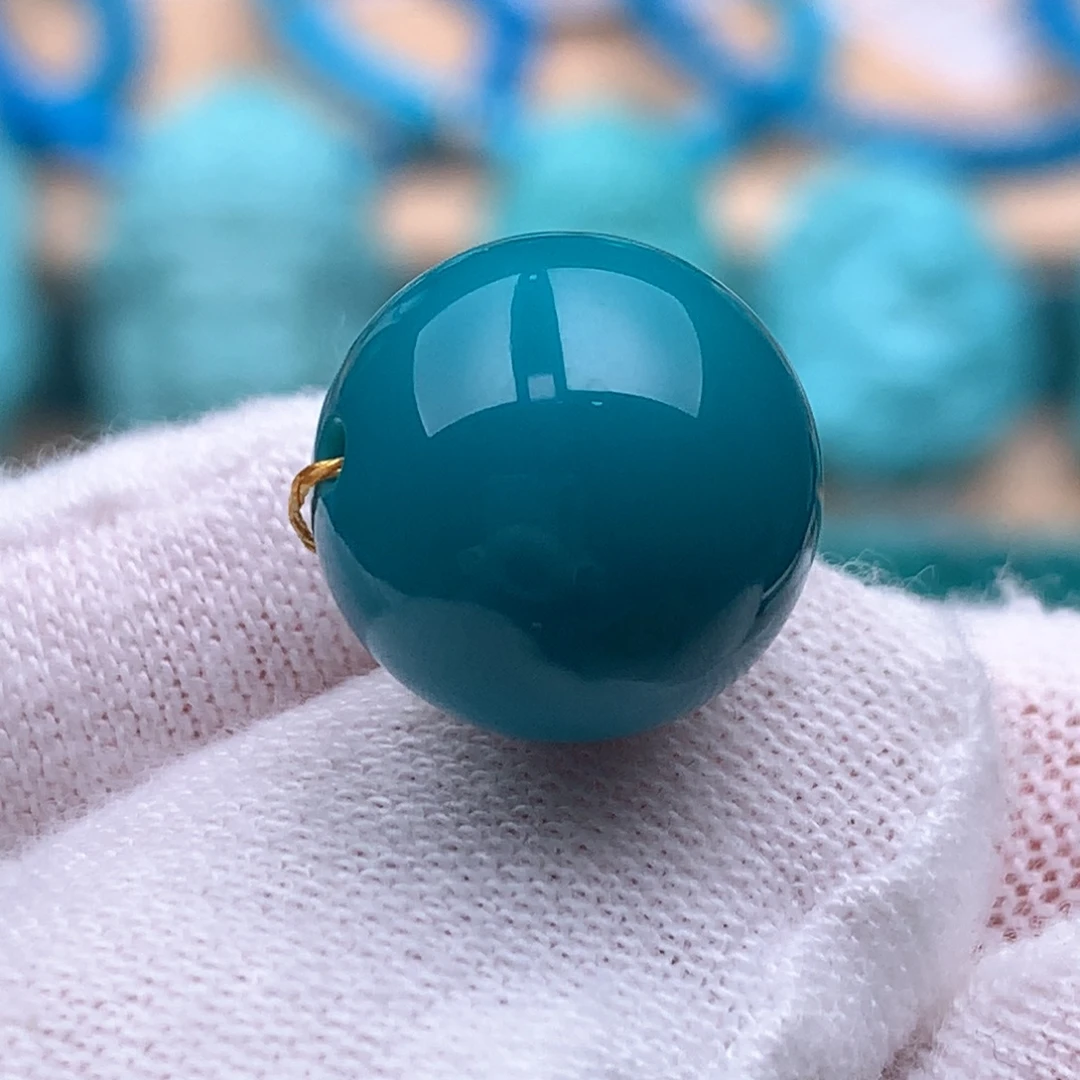 绿松石未镶嵌珠宝奇石12.6mm