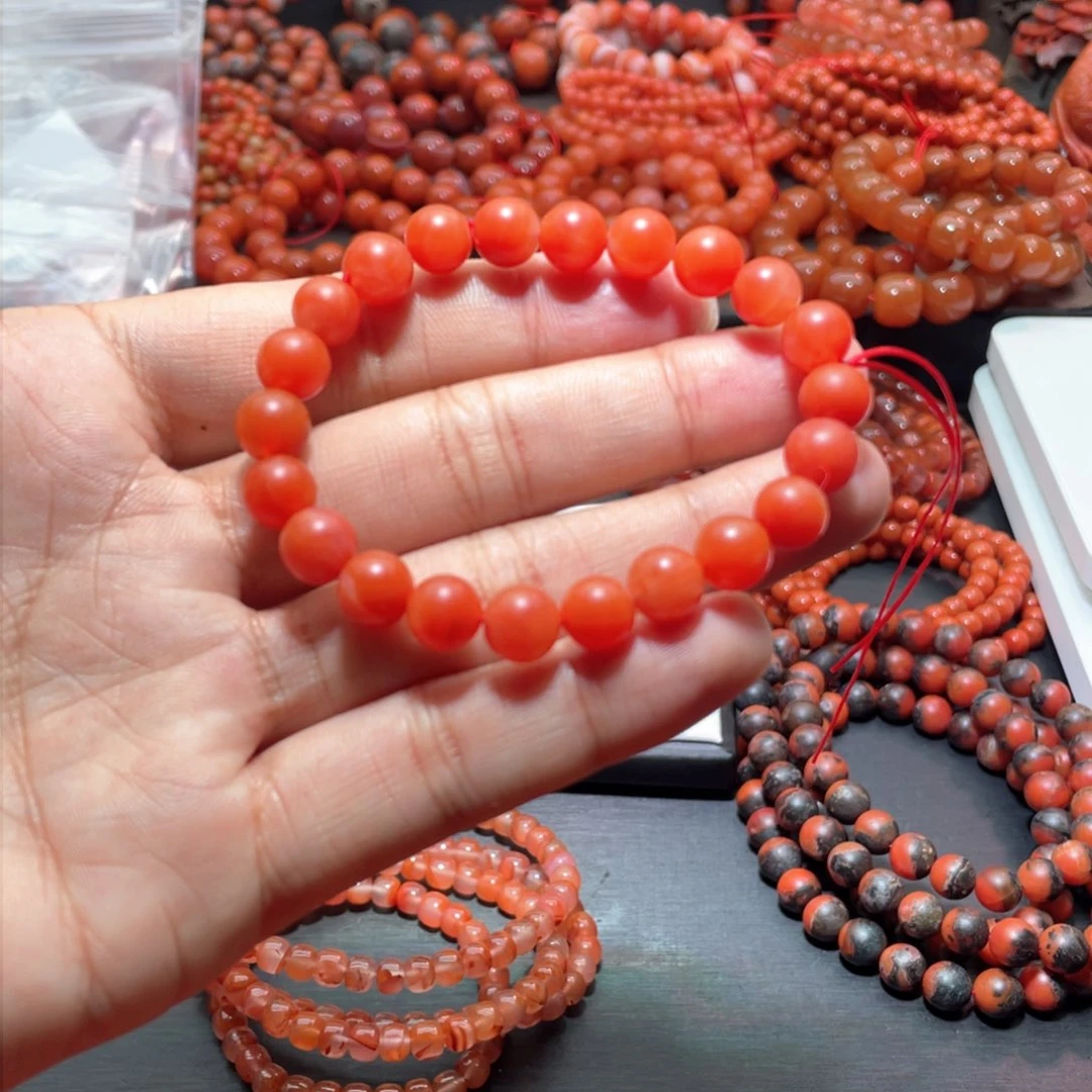 南红玛瑙手链未镶嵌