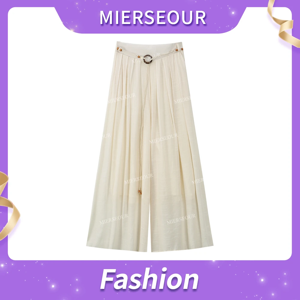 【氧气裤】软糯设计褶皱荡荡裤阔腿休闲裤6085